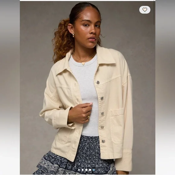 American Eagle Cream Chore Jacket Size Medium! - Picture 2 of 6